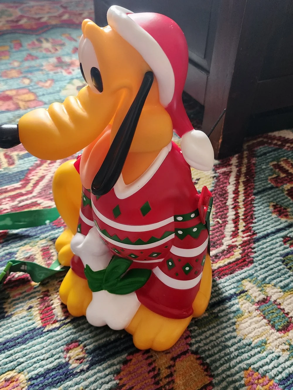 Disney Parks Premium Pluto Holiday Christmas Sweater Popcorn Bucket